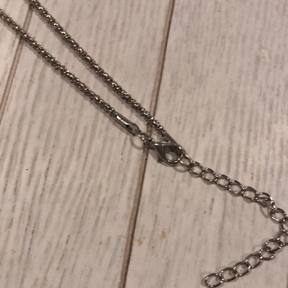 Silver and Turquoise Boho Statement Necklace - Picture 3 of 4